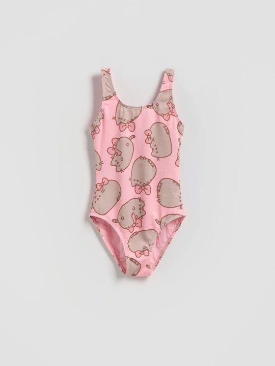 Obrázek produktu Reserved - Jednodílné plavky Pusheen - pudrově růžová