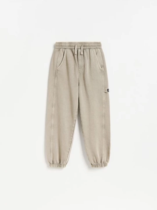 Obrázek produktu Reserved - Joggery baggy s efektem seprání - béžová