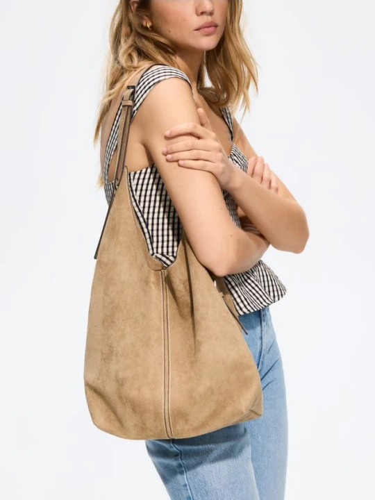 Obrázek produktu Reserved - Kabelka hobo z imitace kůže - béžová