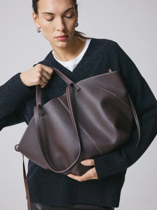 Obrázek produktu Reserved - Kabelka shopper - tmavě hnědá