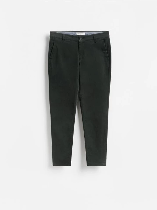 Obrázek produktu Reserved - Kalhoty chino slim fit - ocelově zelená