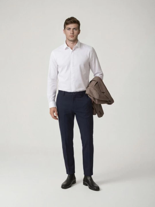 Obrázek produktu Reserved - Kalhoty chino slim fit - tmavomodrá