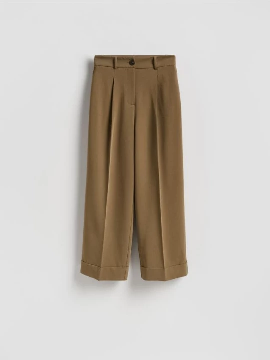 Obrázek produktu Reserved - Kalhoty culotte - světle olivová