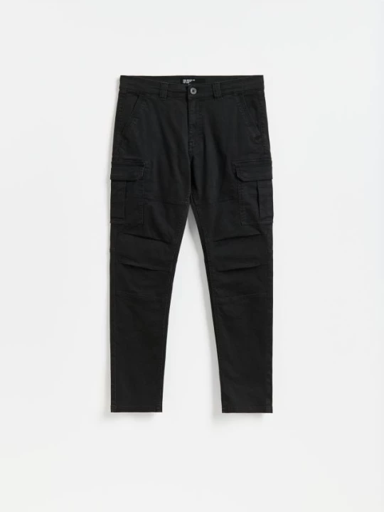 Obrázek produktu Reserved - Kalhoty slim fit cargo - černý