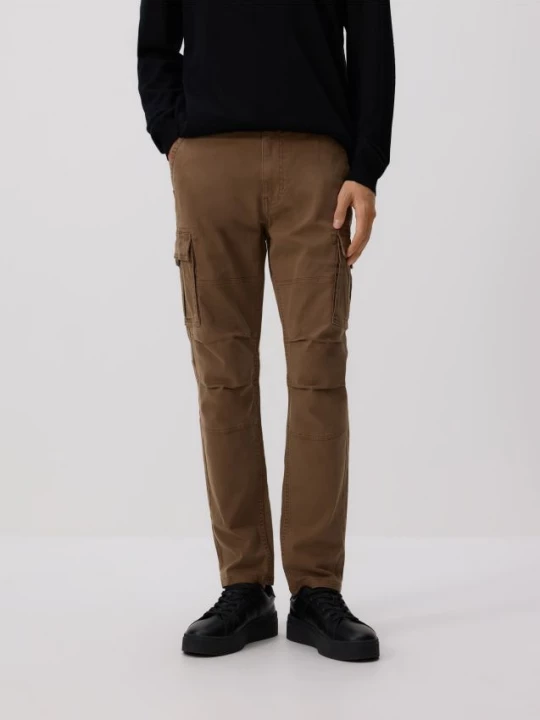 Obrázek produktu Reserved - Kalhoty slim fit cargo - kávová