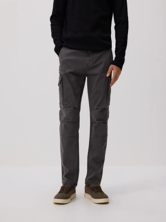 Obrázek produktu Reserved - Kalhoty slim fit cargo - tmavě šedá