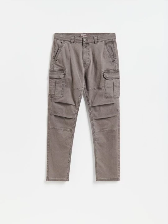 Obrázek produktu Reserved - Kalhoty slim fit cargo - tmavě šedá