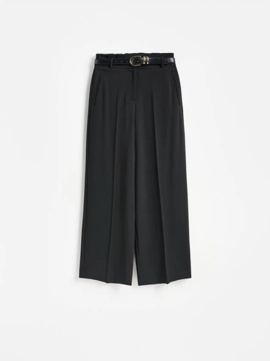 Obrázek produktu Reserved - Kalhoty wide leg - černý