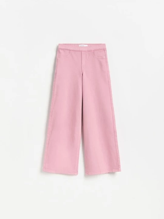 Obrázek produktu Reserved - Kalhoty wide leg - pudrově růžová