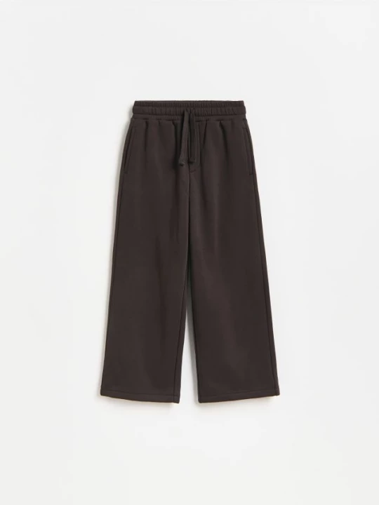Obrázek produktu Reserved - Kalhoty wide leg - tmavě hnědá
