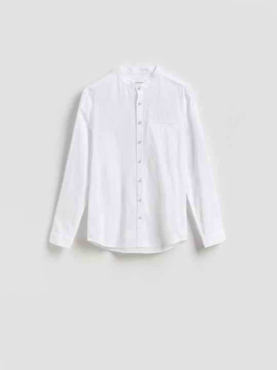 Obrázek produktu Reserved - Košile slim fit s lnem - bílá
