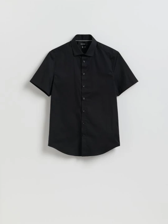 Obrázek produktu Reserved - Košile slim fit s vysokým podílem bavlny - černý