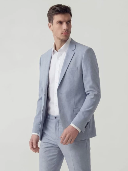 Obrázek produktu Reserved - Kostkovaný blejzr slim fit - světle modrá