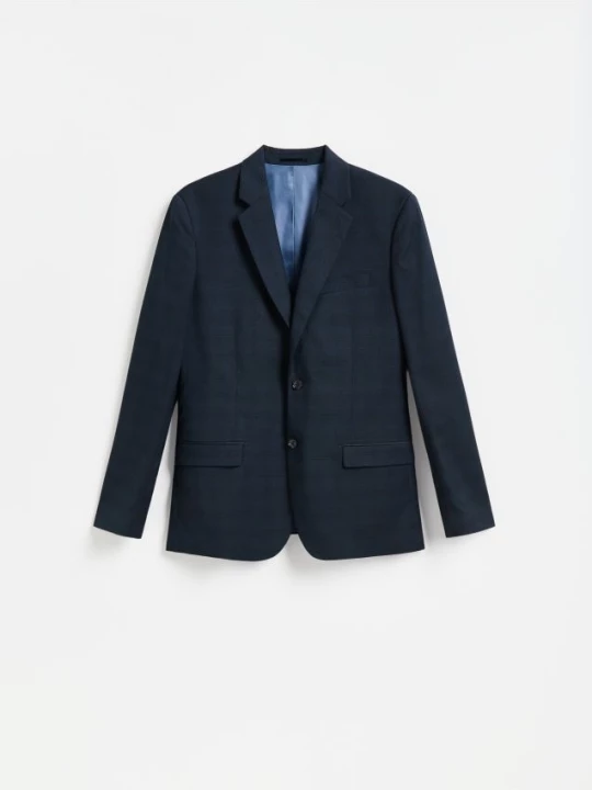 Obrázek produktu Reserved - Kostkovaný blejzr slim fit - tmavomodrá