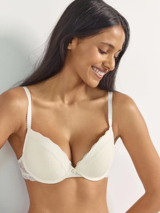 Obrázek produktu Reserved - Krajková push-up podprsenka - krémová