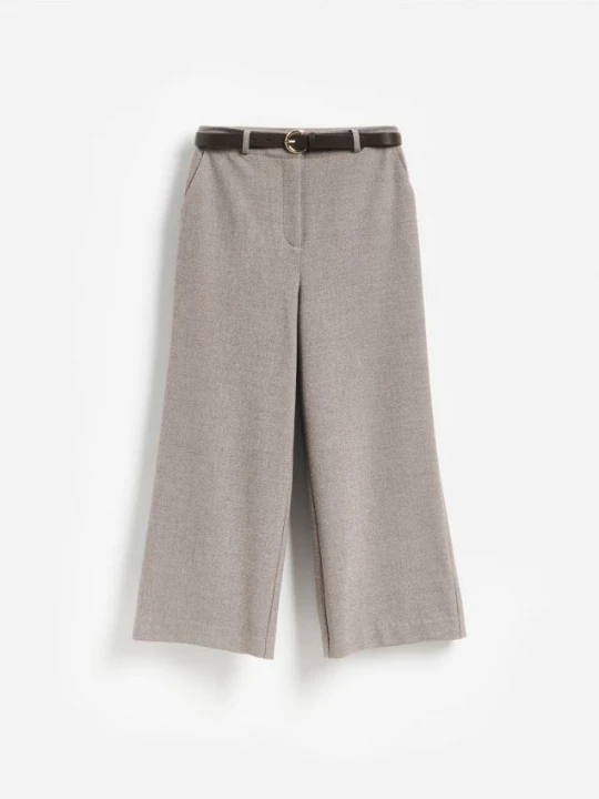 Obrázek produktu Reserved - Culotte kalhoty s viskózou - béžová