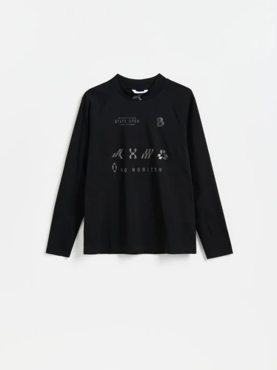 Obrázek produktu Reserved - Longsleeve z mercerované bavlny - černý