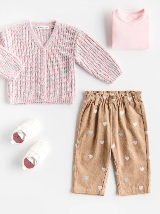 Obrázek produktu Reserved - Manšestrové kalhoty - béžová