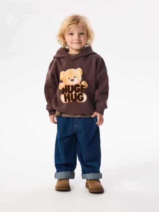Obrázek produktu Reserved - Mikina oversized s potiskem - hnědá