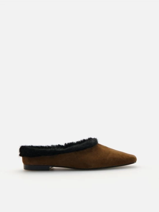 Obrázek produktu Reserved - Mules z kombinovaných materiálů - hnědá