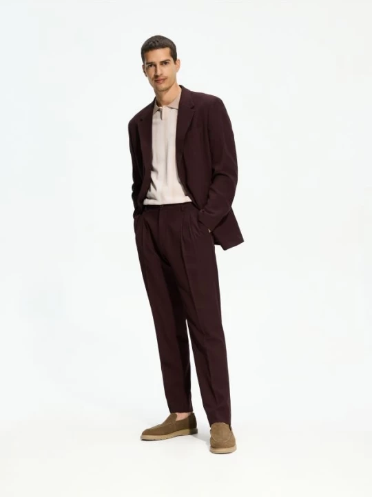 Obrázek produktu Reserved - Oblekové kalhoty slim fit - mahagonová