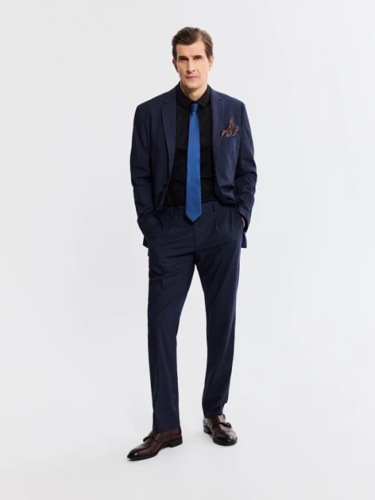 Obrázek produktu Reserved - Oblekové kalhoty slim fit - tmavomodrá