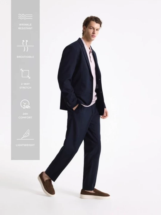 Obrázek produktu Reserved - Oblekové kalhoty slim fit - tmavomodrá