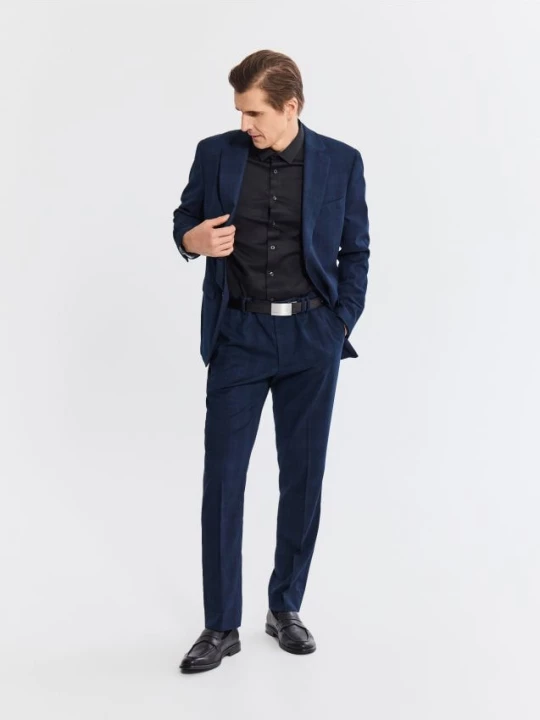 Obrázek produktu Reserved - Oblekové kalhoty slim fit - tmavomodrá