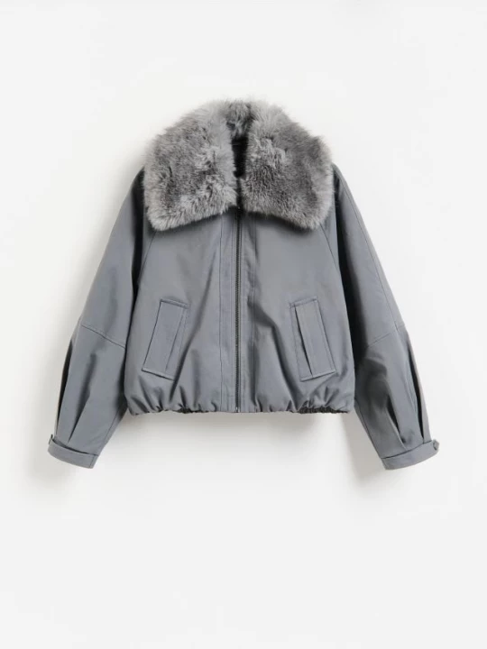 Obrázek produktu Reserved - Oversize bomber bunda - tmavě šedá