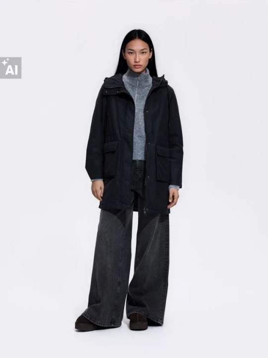 Obrázek produktu Reserved - Parka s kapucí - černý