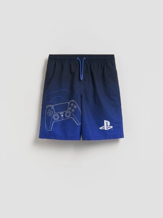 Obrázek produktu Reserved - Plavkové šortky Playstation - tmavomodrá