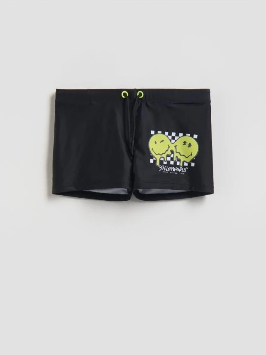 Obrázek produktu Reserved - Plavkové šortky SmileyWorld® - černý