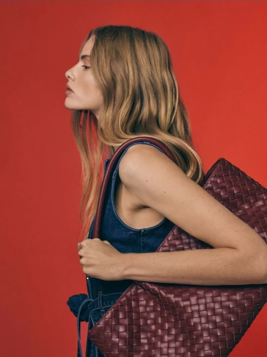 Obrázek produktu Reserved - Pletená handmade kabelka - červená