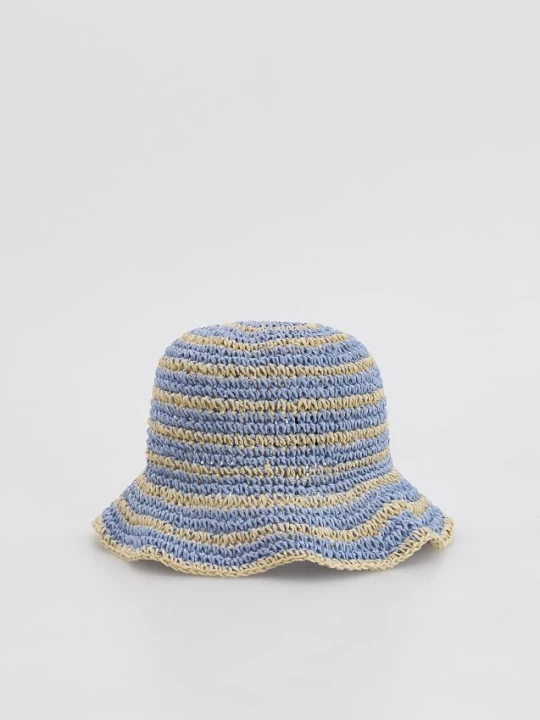 Obrázek produktu Reserved - Pletený klobouk bucket - modrá