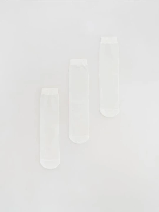 Obrázek produktu Reserved - Podkolenky 3 pack - bílá