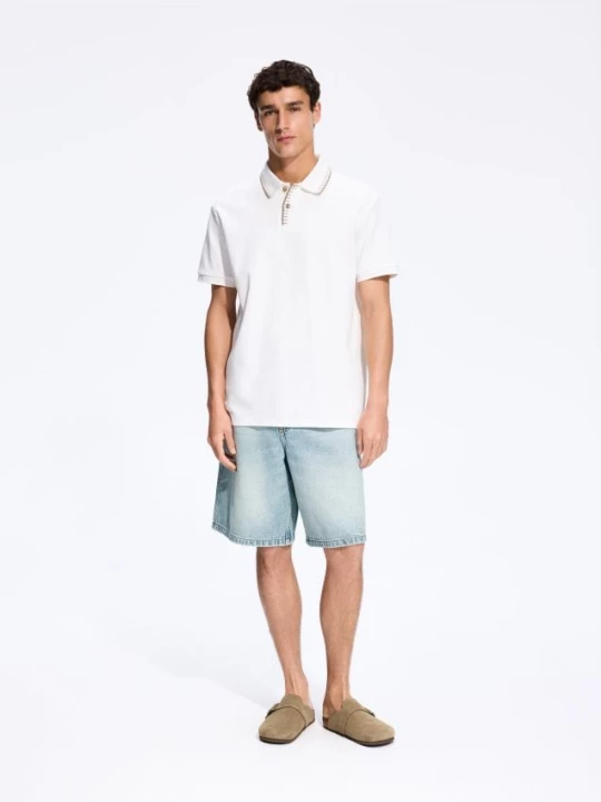 Obrázek produktu Reserved - Polo tričko comfort fit - krémová