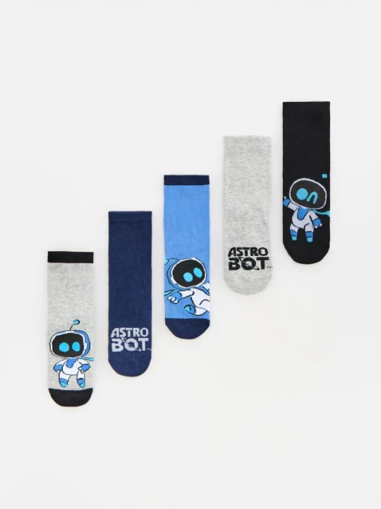 Obrázek produktu Reserved - Ponožky Astro Bot 5 pack - tmavomodrá