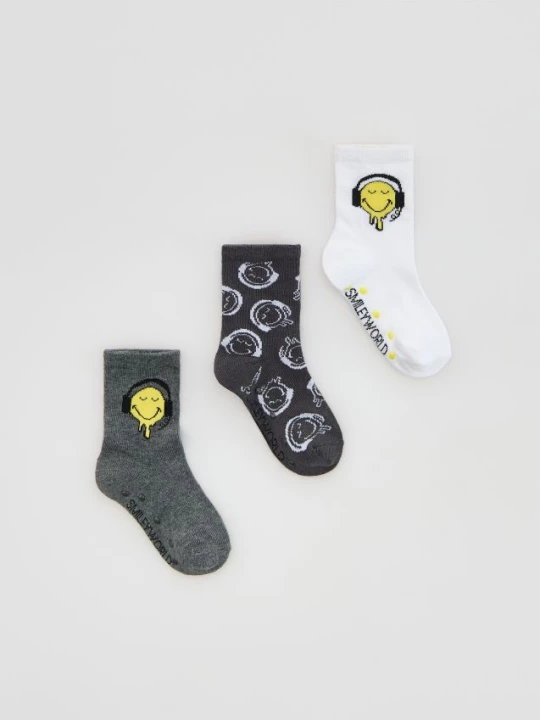 Obrázek produktu Reserved - Ponožky SmileyWorld® 3 pack - bílá