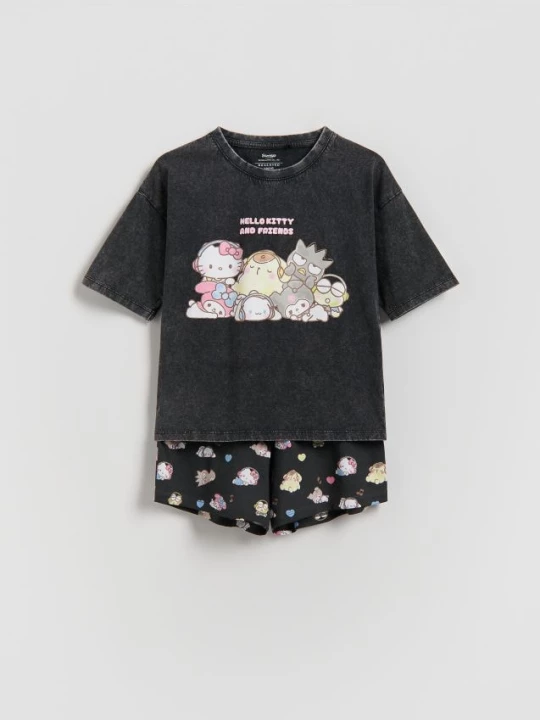 Obrázek produktu Reserved - Pyžamo Hello Kitty and Friends - tmavě šedá