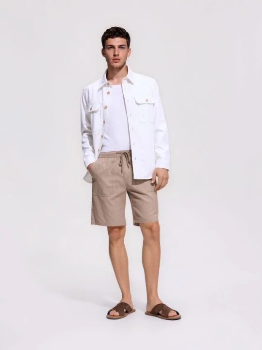 Obrázek produktu Reserved - Regular fit jogger šortky - béžová