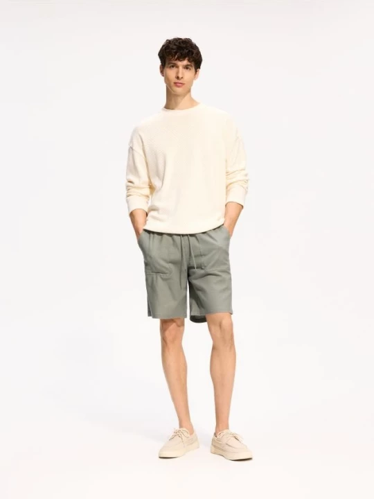 Obrázek produktu Reserved - Regular fit jogger šortky - pudrově zelená