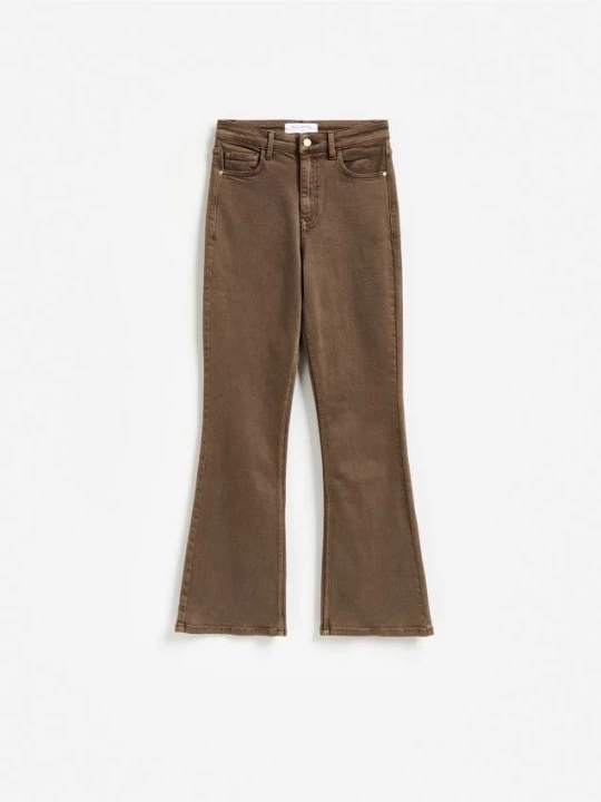 Obrázek produktu Reserved - Rozšířené džíny se zkrácenou nohavicí - dark grey jeans