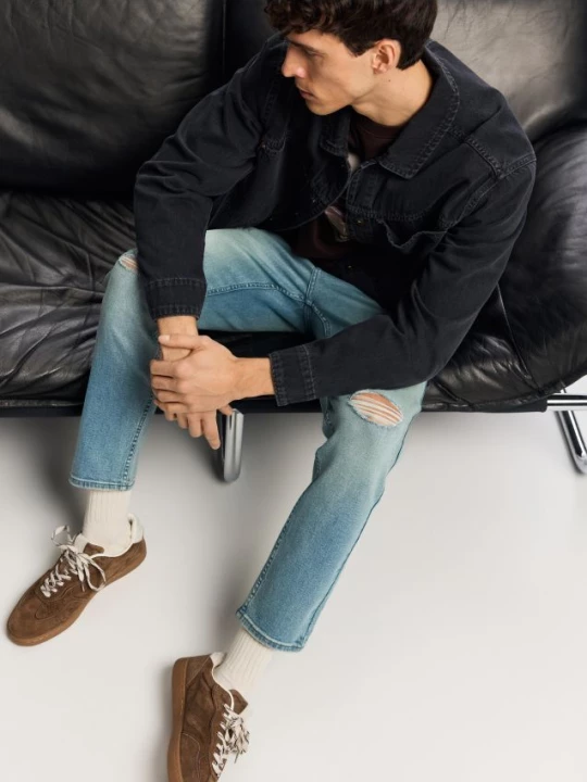 Obrázek produktu Reserved - Roztrhané džíny carrot slim - indigo jeans