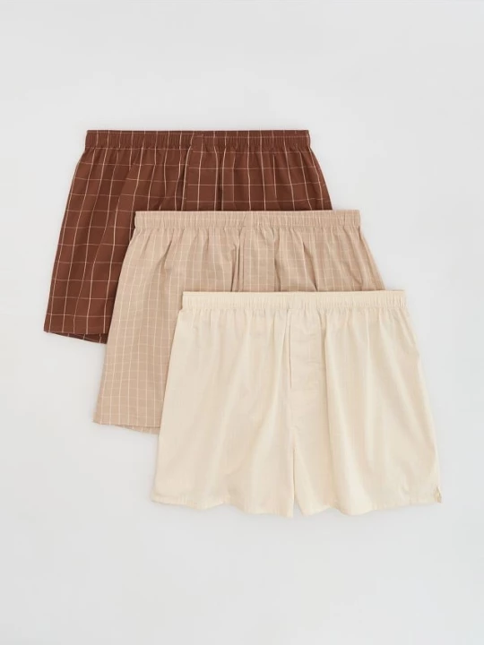 Obrázek produktu Reserved - Sada 3 boxerek loose - hnědá