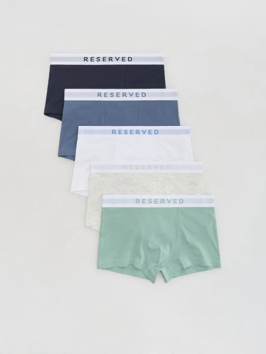 Obrázek produktu Reserved - Sada 5 boxerek classic - světle zelená