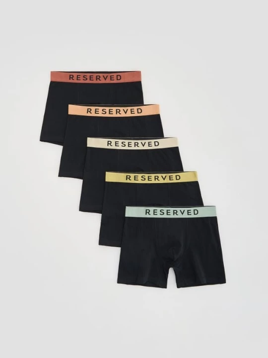 Obrázek produktu Reserved - Sada 5 boxerek long - černý