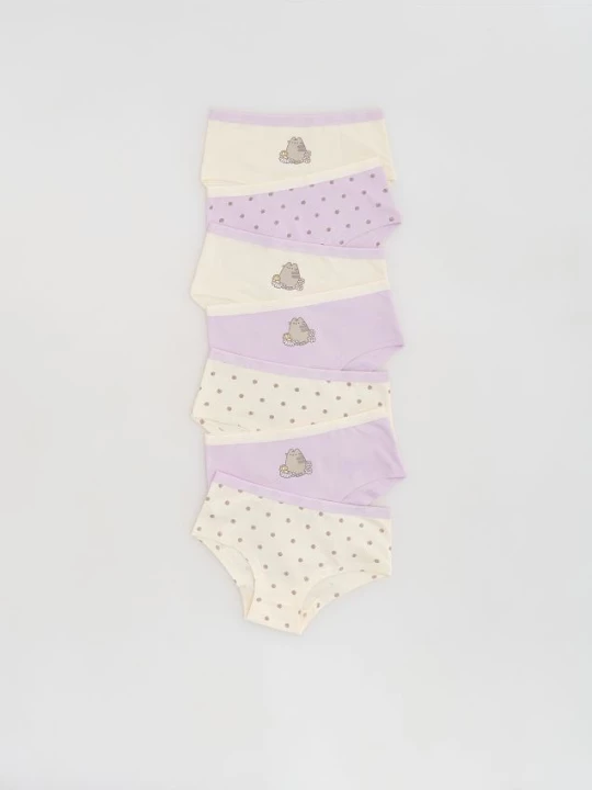 Obrázek produktu Reserved - Sada 7 kalhotek s vysokým podílem bavlny Pusheen - vícebarevná