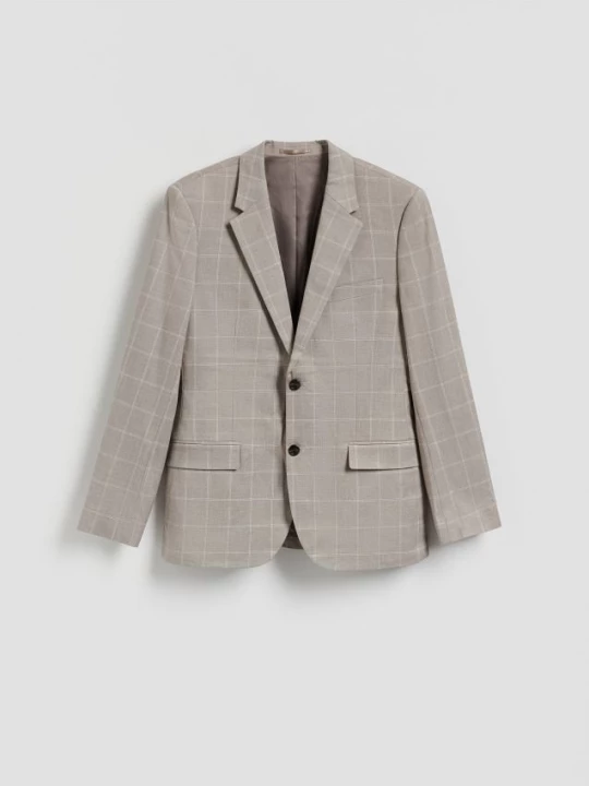 Obrázek produktu Reserved - Sako slim fit s viskózou - kávová