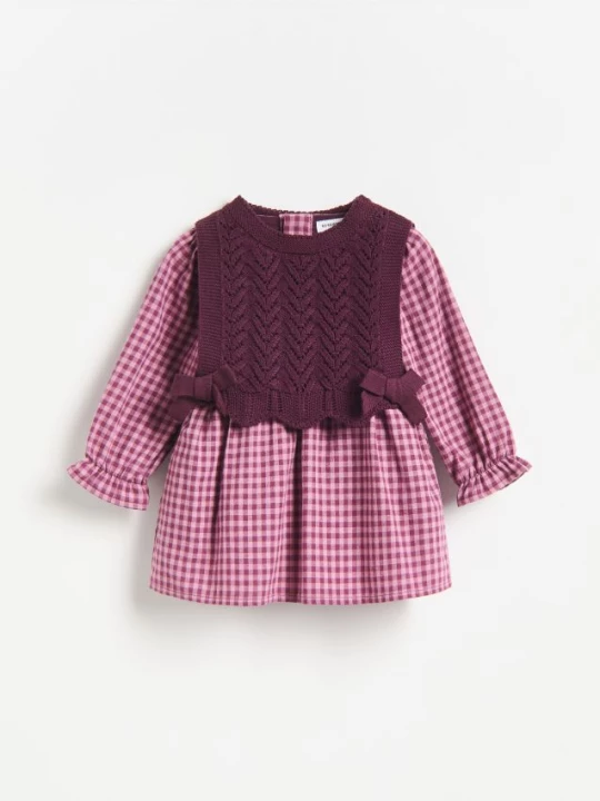Obrázek produktu Reserved - Šaty s vestou - tmavě fialová
