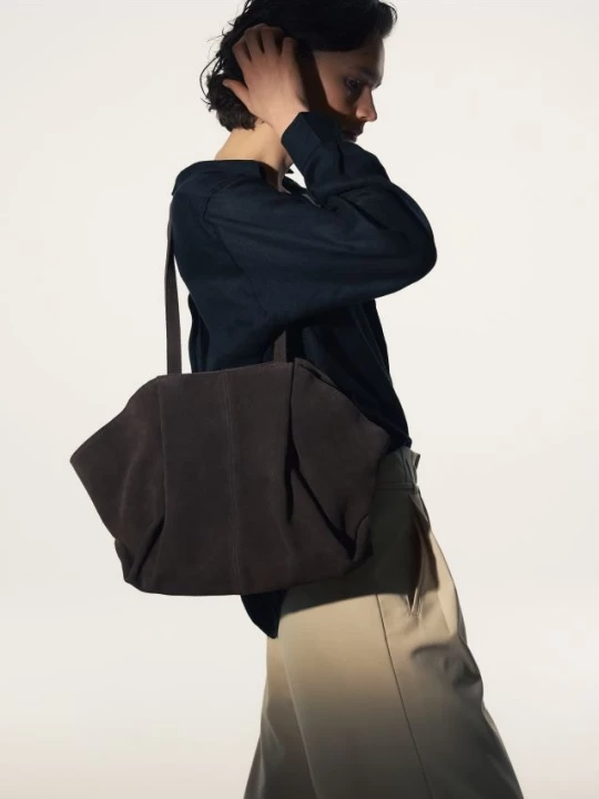 Obrázek produktu Reserved - Semišová kabelka shopper - hnědá